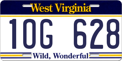 WV license plate 1OG628