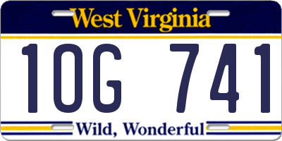 WV license plate 1OG741