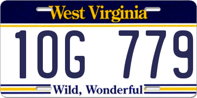 WV license plate 1OG779