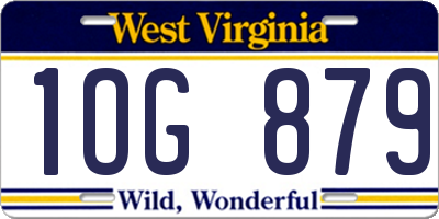 WV license plate 1OG879