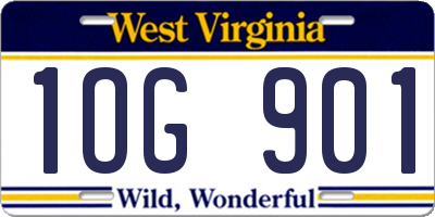 WV license plate 1OG901