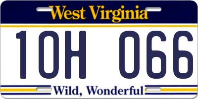 WV license plate 1OH066