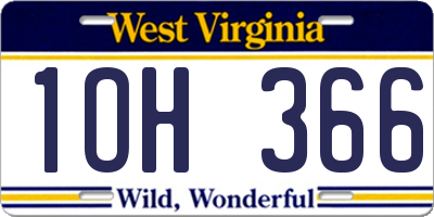 WV license plate 1OH366