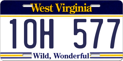 WV license plate 1OH577