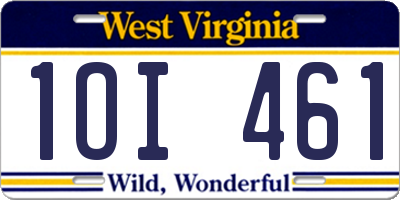 WV license plate 1OI461