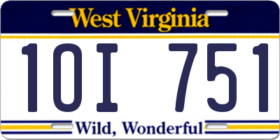 WV license plate 1OI751