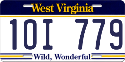 WV license plate 1OI779