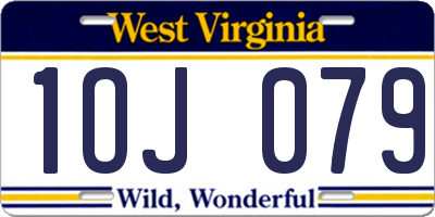 WV license plate 1OJ079