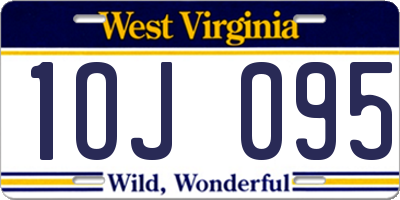 WV license plate 1OJ095