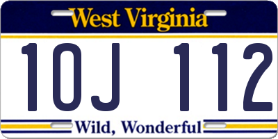 WV license plate 1OJ112