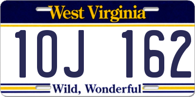 WV license plate 1OJ162
