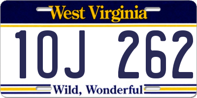 WV license plate 1OJ262