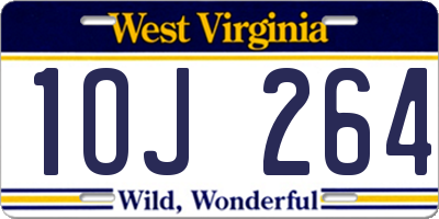 WV license plate 1OJ264