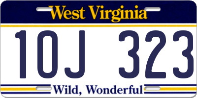 WV license plate 1OJ323