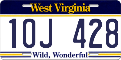 WV license plate 1OJ428