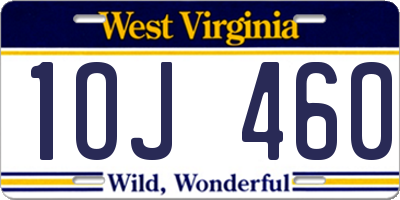 WV license plate 1OJ460