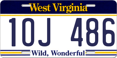 WV license plate 1OJ486