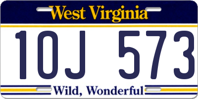 WV license plate 1OJ573