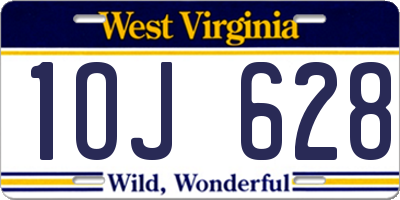 WV license plate 1OJ628