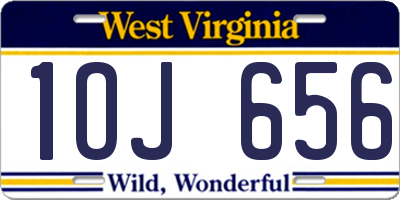 WV license plate 1OJ656