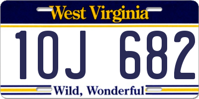 WV license plate 1OJ682