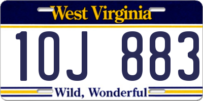 WV license plate 1OJ883