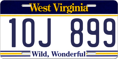 WV license plate 1OJ899