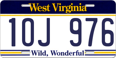 WV license plate 1OJ976
