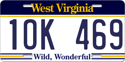 WV license plate 1OK469