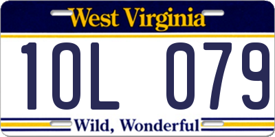 WV license plate 1OL079