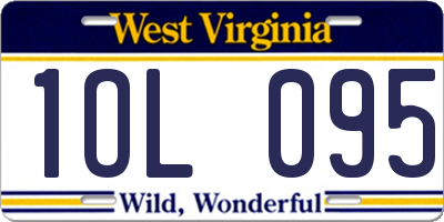 WV license plate 1OL095