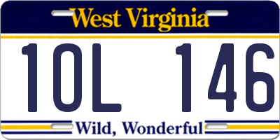 WV license plate 1OL146