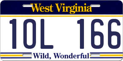 WV license plate 1OL166