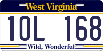 WV license plate 1OL168
