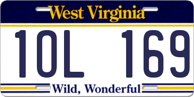 WV license plate 1OL169
