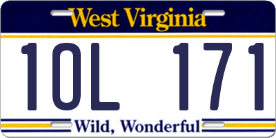 WV license plate 1OL171