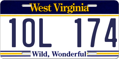 WV license plate 1OL174