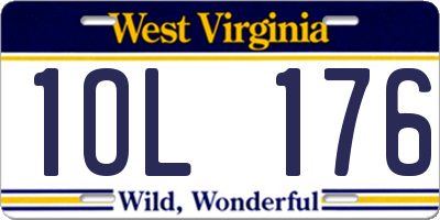 WV license plate 1OL176
