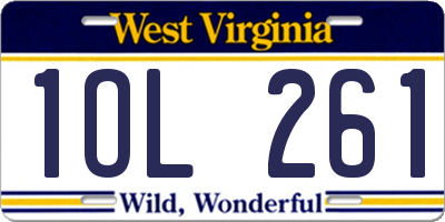 WV license plate 1OL261