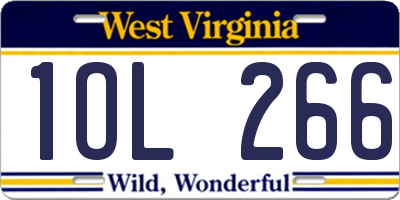 WV license plate 1OL266