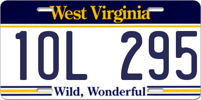 WV license plate 1OL295