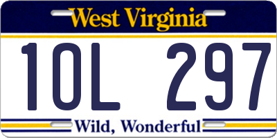 WV license plate 1OL297
