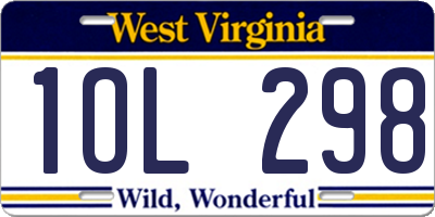 WV license plate 1OL298