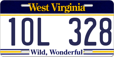 WV license plate 1OL328