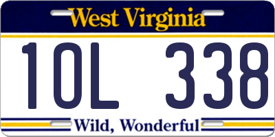 WV license plate 1OL338