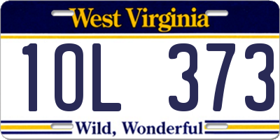WV license plate 1OL373