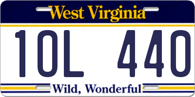 WV license plate 1OL440
