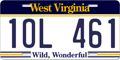 WV license plate 1OL461