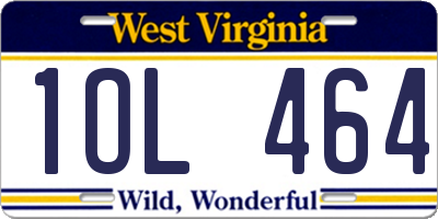 WV license plate 1OL464