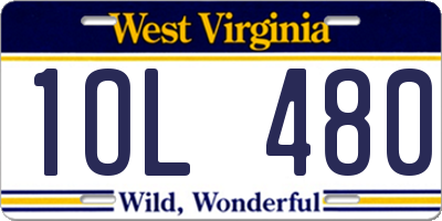 WV license plate 1OL480